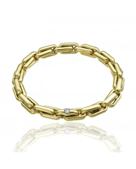 Bracelet élastique Chimento X-Tend en or jaune avec diamant