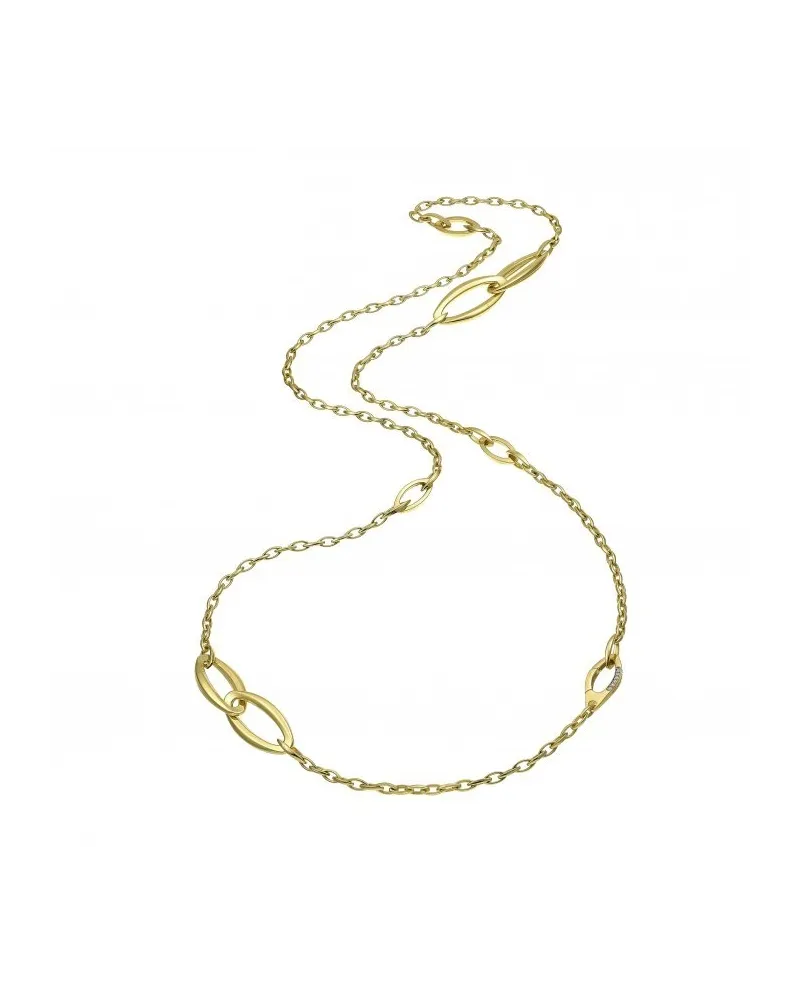 Collana Chimento Link Sensi in Oro Giallo con Diamanti Bianchi