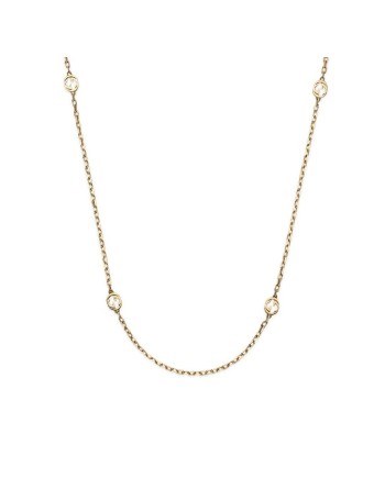 Collana Lunga Gucci Interlocking in Oro Giallo con Dettagli Doppia G