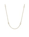 Long collier entrelacé Gucci en or jaune avec détails Double G