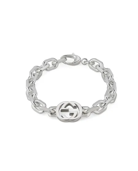 Bracelet G entrelacé Gucci en argent