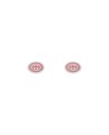 Orecchini Gucci Interlocking G in Argento con Smalto Rosa