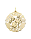 Pendentif Chantecler Grand Logo en Or Jaune avec Coq, Cloche et Corne