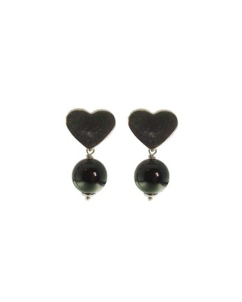 Rajola Etna earrings in silver with onyx