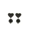 Rajola Etna earrings in silver with onyx