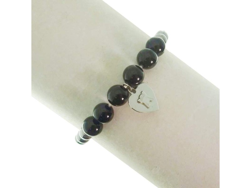 Rajola Etna bracelet with Hematite and Onyx