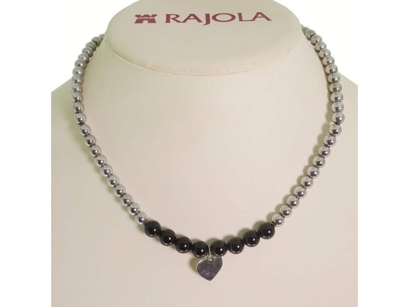 Rajola Etna necklace with Hematite and Onyx