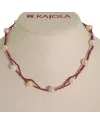 Collana Rajola Venus con Granato, Perle Rosa e Oro