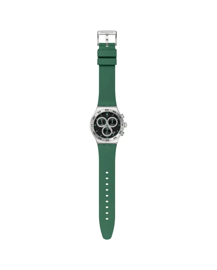 Swatch Carbonic Green Chronograph Watch