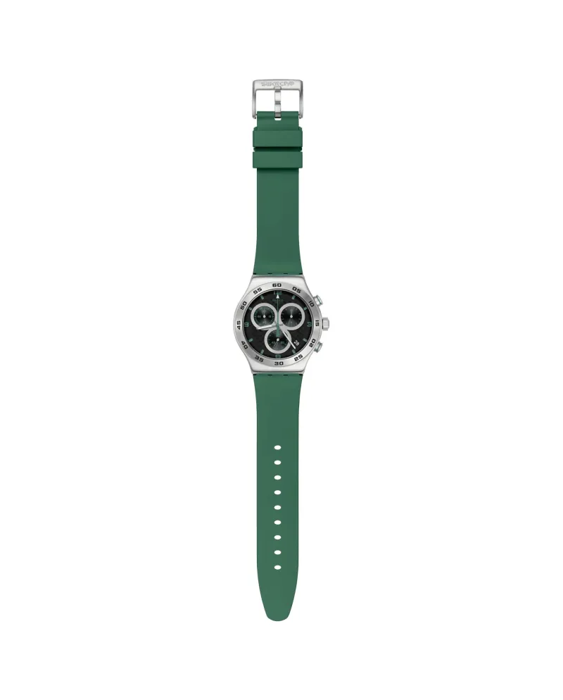 Montre chronographe Swatch Carbonic verte