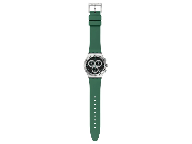 Swatch Carbonic Green Chronograph Watch