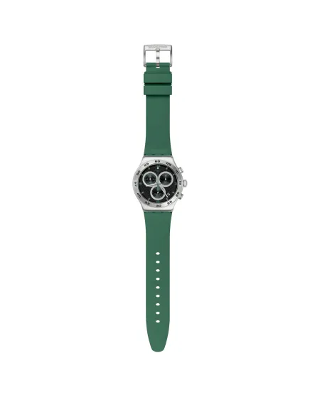 Montre chronographe Swatch Carbonic verte