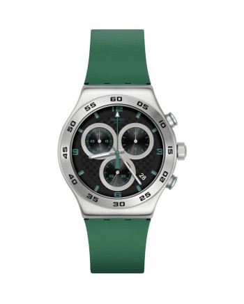 Montre chronographe Swatch Carbonic verte