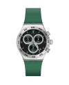 Montre chronographe Swatch Carbonic verte