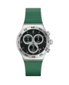 Swatch Carbonic Green Chronograph Watch