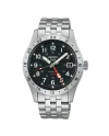 Seiko 5 GMT Watch Black Dial Steel Strap