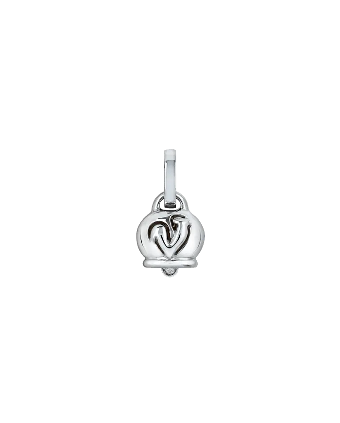 Pendentif Chantecler petit Campanella en or blanc et diamants
