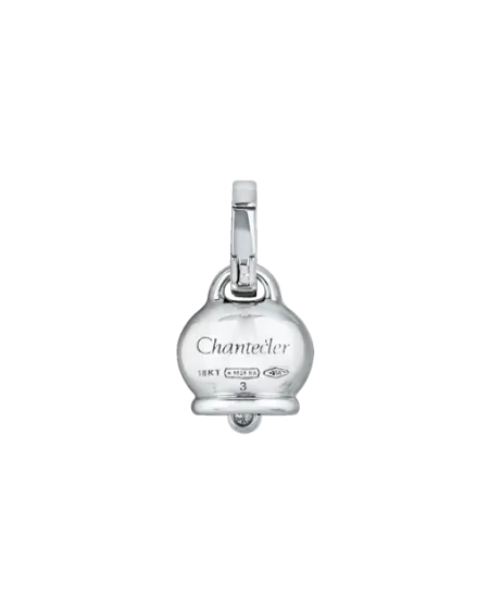 Ciondolo Chantecler piccolo Campanella in oro bianco e diamanti
