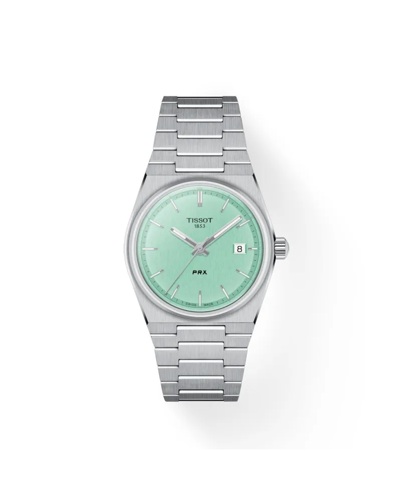 Montre Tissot PRX avec cadran vert clair et bracelet en acier de 35 mm Montre Tissot PRX avec cadran vert clair et bracelet en acier de 35 mm