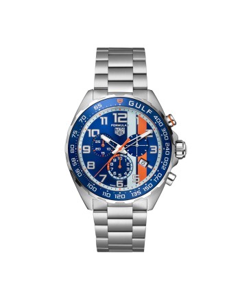 Cronografo al Quarzo Tag Heuer Formula 1 Gulf con Cinturino in Acciaio