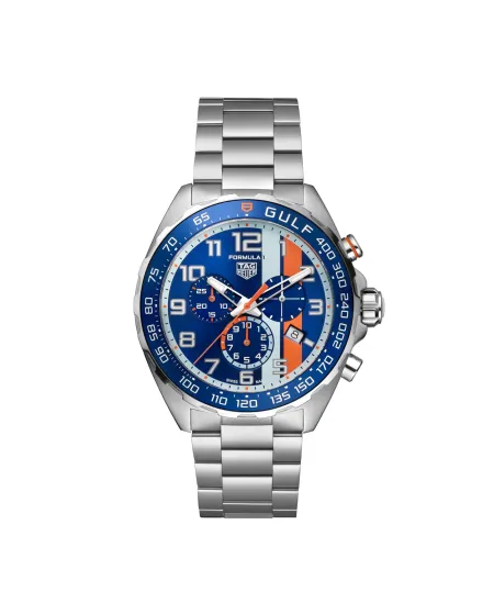 Tag Heuer Formula 1 Gulf Quartz Chronograph with Steel Strap