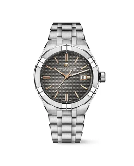 Orologio Maurice Lacroix Aikon Automatic 42 mm con Quadrante Antracite e Bracciale in Acciaio
