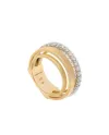 Anello Marco Bicego Masai in Oro Giallo con Fedina con Pavè di Diamanti