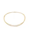 Collana Marco Bicego Marrakech a Tre Fili in Oro Giallo e Diamanti