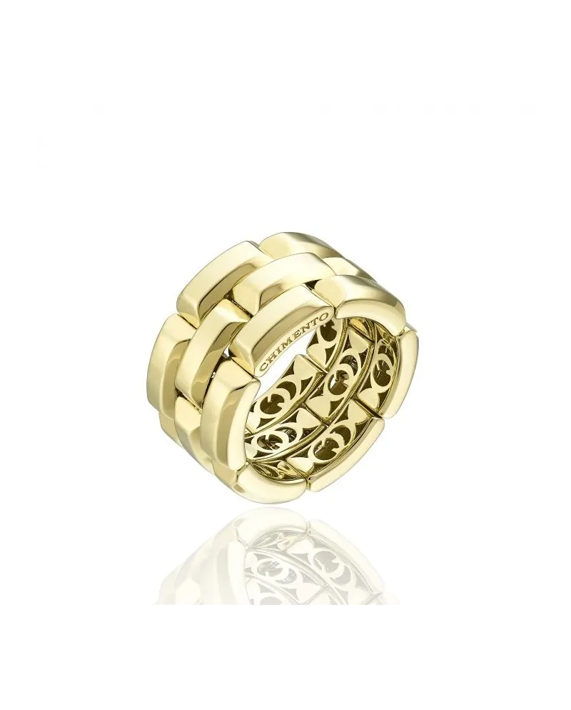 Bague élastique Chimento X-Tend Chocolat en or jaune