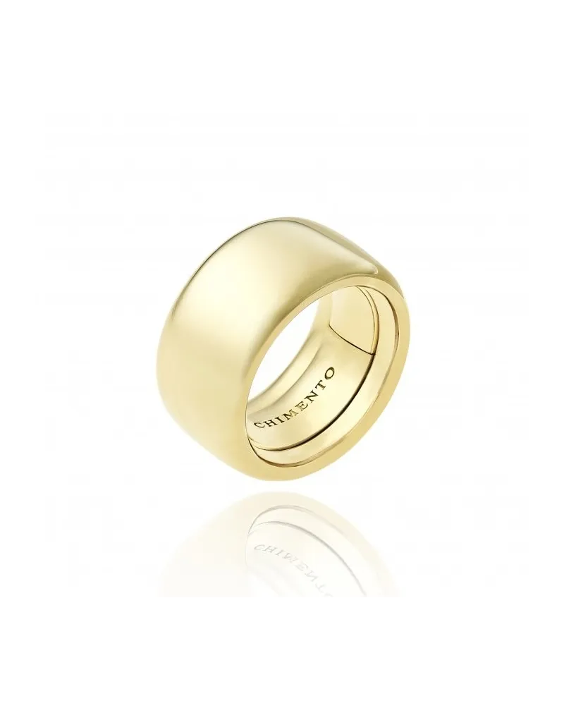 Anello Chimento Forever Unico in Oro Giallo con Incisione "Amore"