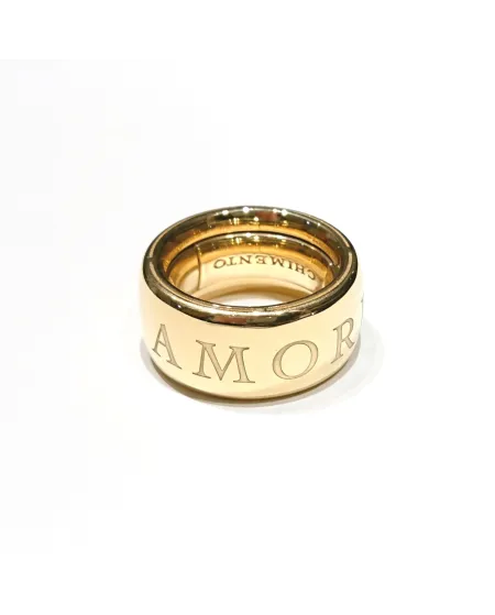 Chimento Forever Unico Ring in Yellow Gold with "Love" Engraving