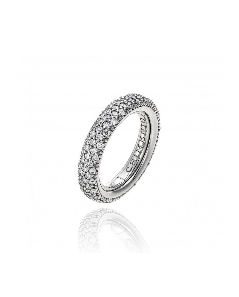 Anello Chimento Forever Star in Oro Bianco con Diamanti