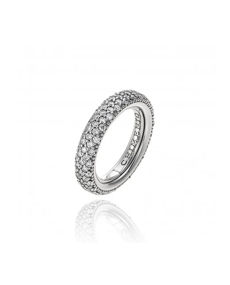 Anello Chimento Forever Star in Oro Bianco con Diamanti