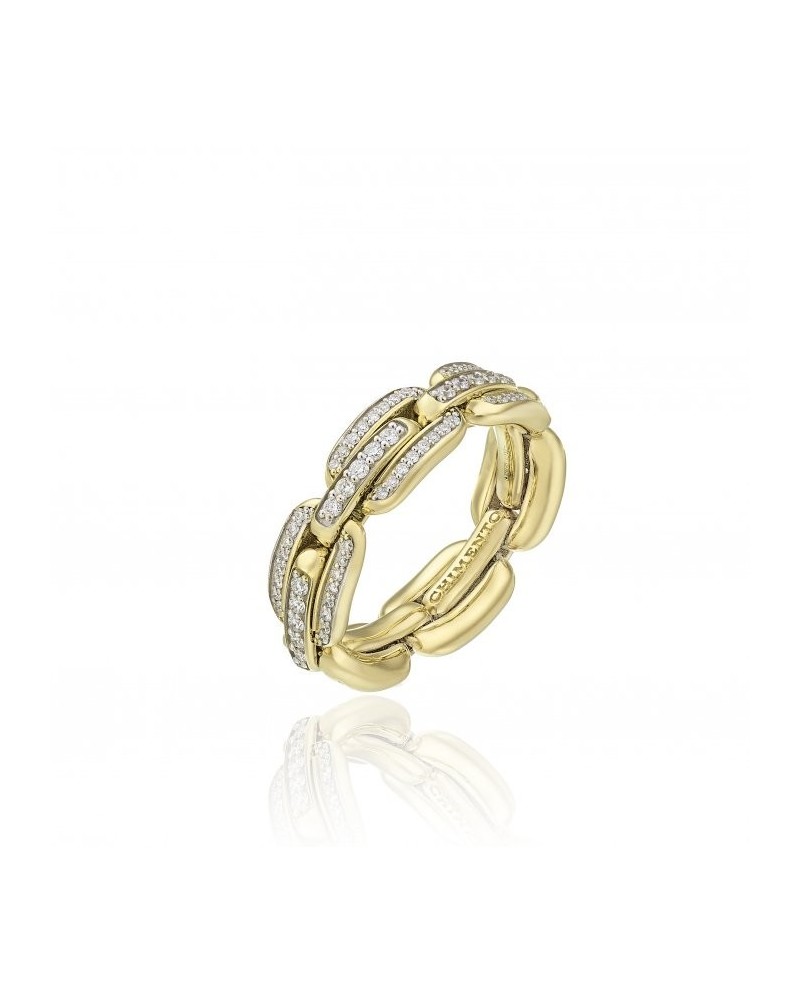 Bague élastique Chimento X-Tend en or jaune avec diamants