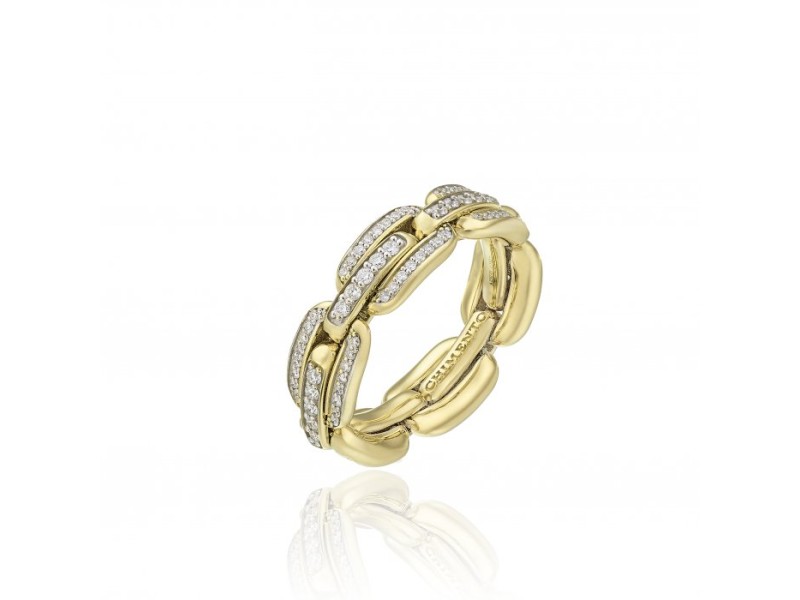 Chimento X-Tend Elastic Ring in Yellow Gold with Diamonds
