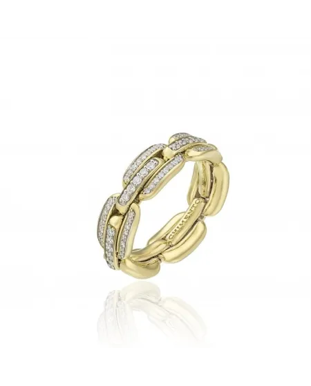 Bague élastique Chimento X-Tend en or jaune avec diamants
