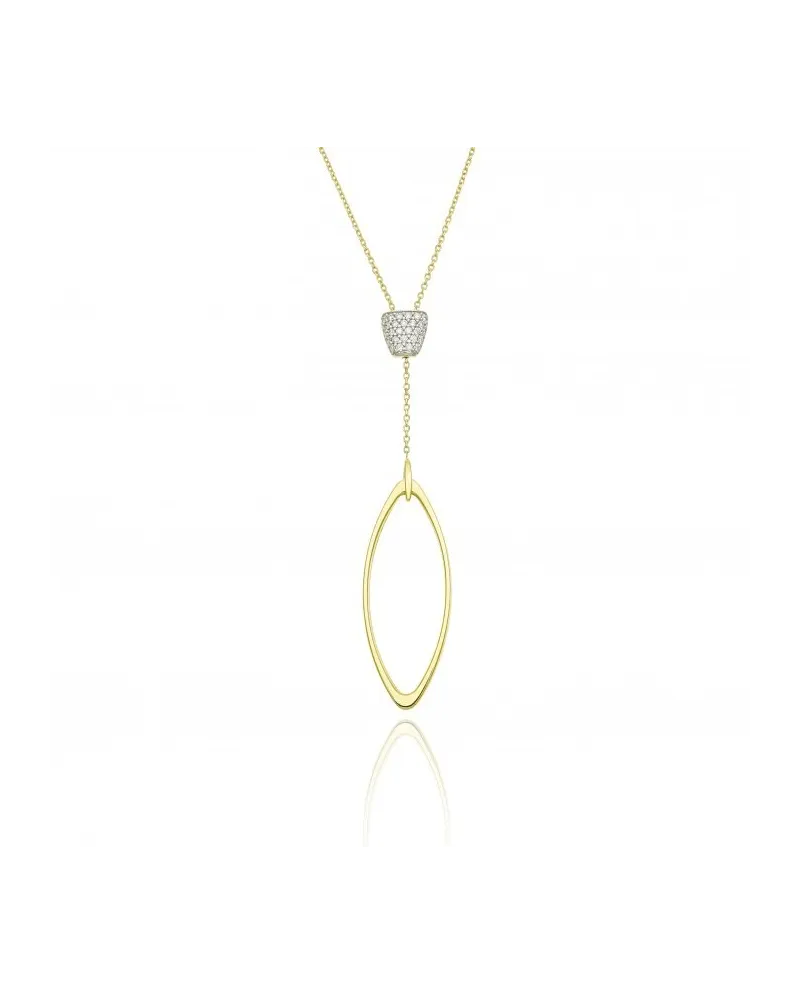 Collier Chimento Link Sensi en or jaune avec diamants blancs