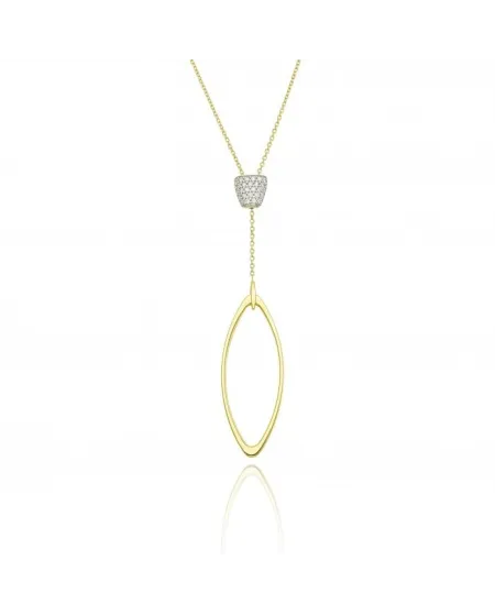 Collier Chimento Link Sensi en or jaune avec diamants blancs