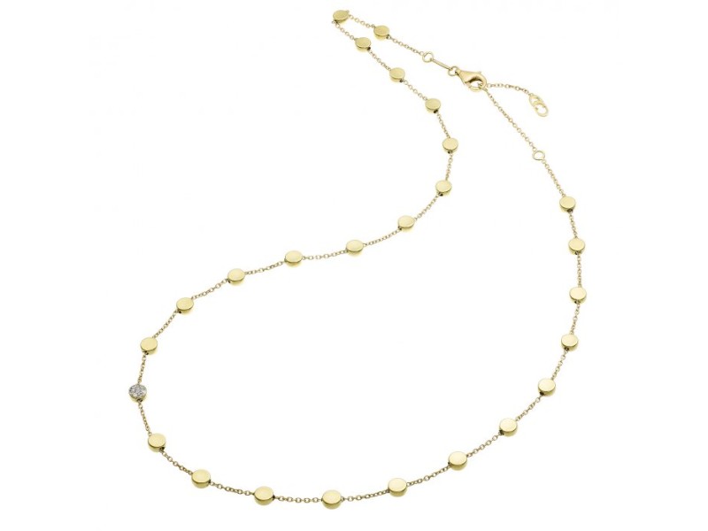 Chimento Armillas Glow Necklace in Yellow Gold with White Diamonds