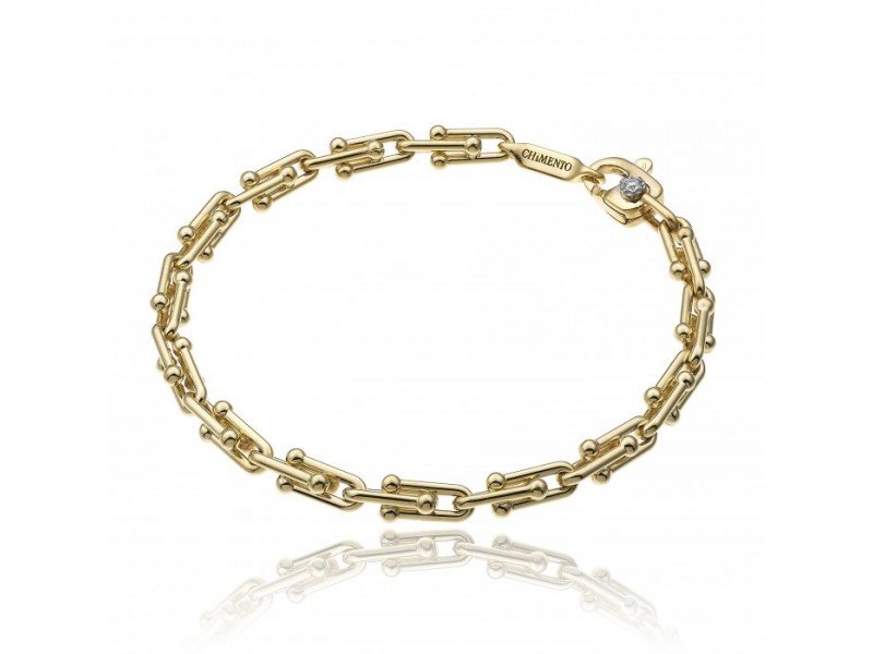 Chimento Tradition Gold Bracelet Yellow Gold Accents with White Diamond