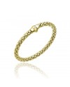 Chimento Stretch Classic Bracelet in Yellow Gold and White Diamond