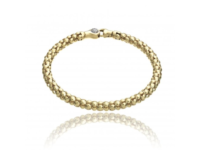 Chimento Tradition Gold Pomegranate Bracelet in Yellow Gold with White Diamond