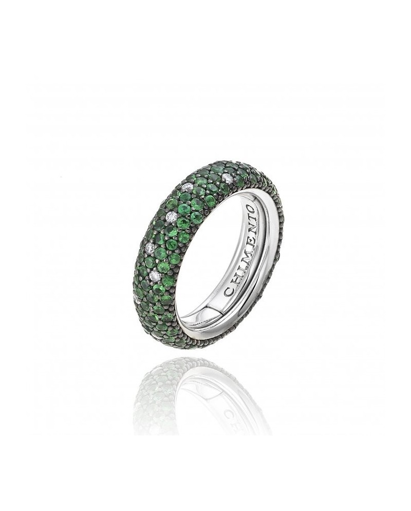 Bague Chimento Forever Star en Or Blanc avec Tsavorite et Diamants
