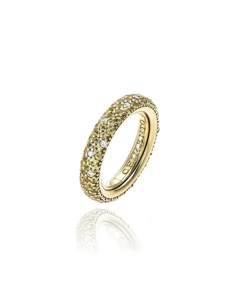 Bague Chimento Forever Star en or jaune avec saphirs jaunes et diamants