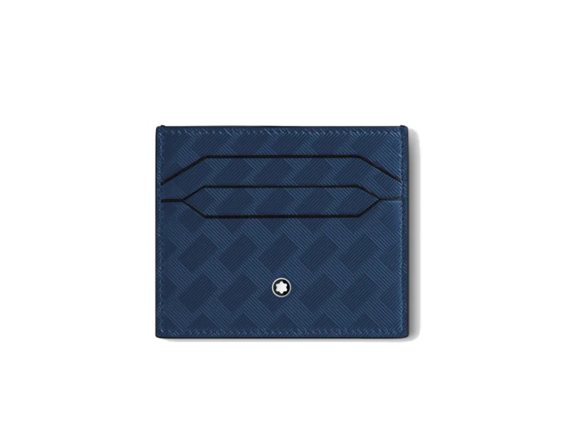 Porte-cartes Montblanc Extreme 3.0 en cuir bleu encre avec 6 compartiments