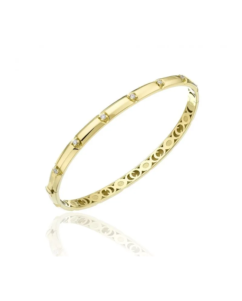 Bracciale  Rigido Chimento X-Tend Chocolat in Oro Giallo con Diamanti