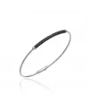 Chimento Stardust Pavé Rigid Bracelet in White Gold with Black Diamonds