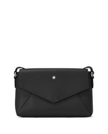 Borsa Montblanc Sartorial Double Bag Piccola in Pelle Nera