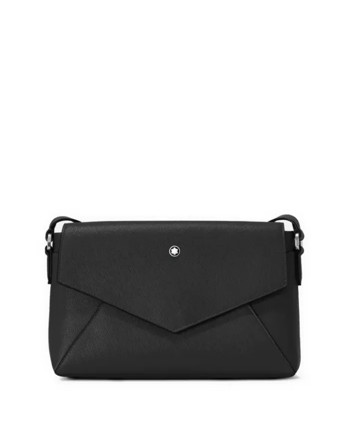 Borsa Montblanc Sartorial Double Bag Piccola in Pelle Nera