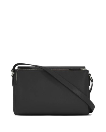 Borsa Montblanc Sartorial Double Bag Piccola in Pelle Nera